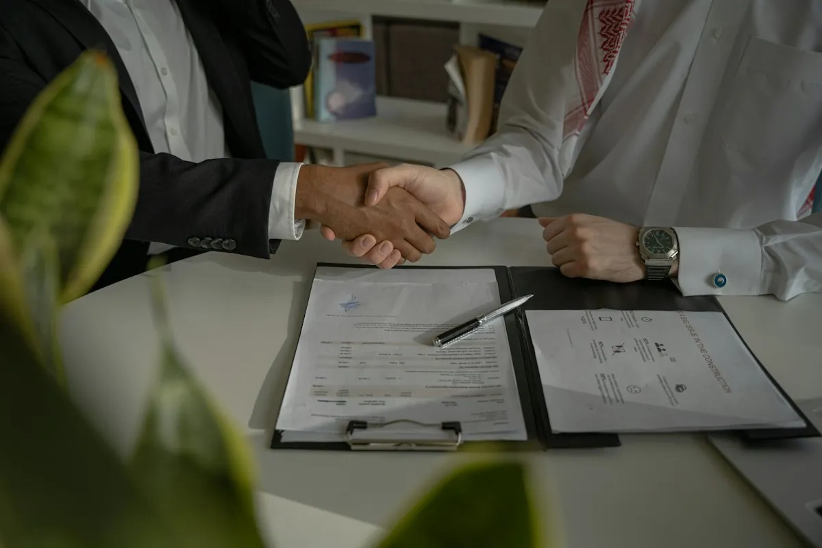 Negotiating and signing a commercial agreement